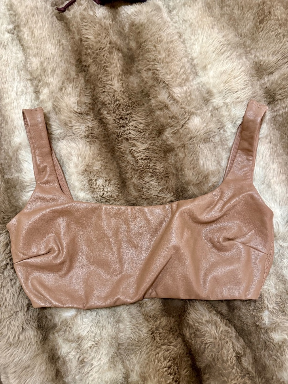 Skims Faux Leather Bralette